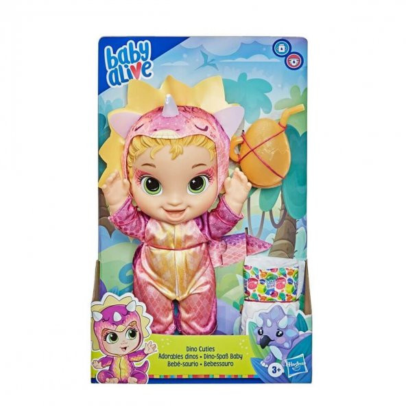 F0933 Baby Alive Dino Cuties Sarışın Bebessauro, Triceratops - 3