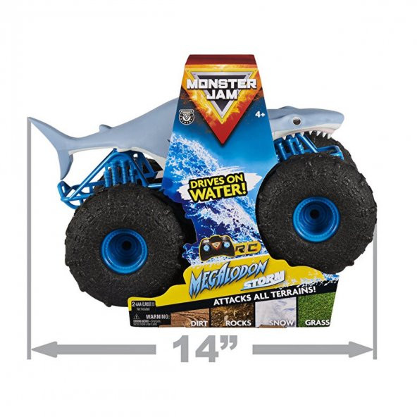 6056227 Monster Jam Megalodon 1:15 Uzaktan Kumandalı Araç - 5