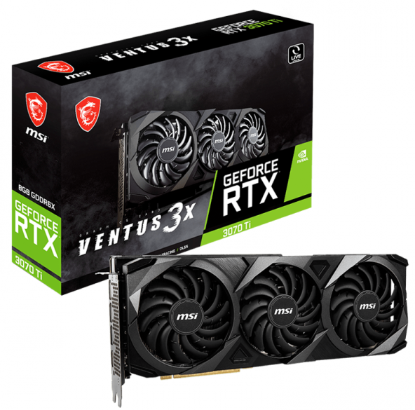 MSI GEFORCE RTX 3070 TI VENTUS 3X 8G OC 8GB GDDR6 HDMI 3XDP 256BİT - 1