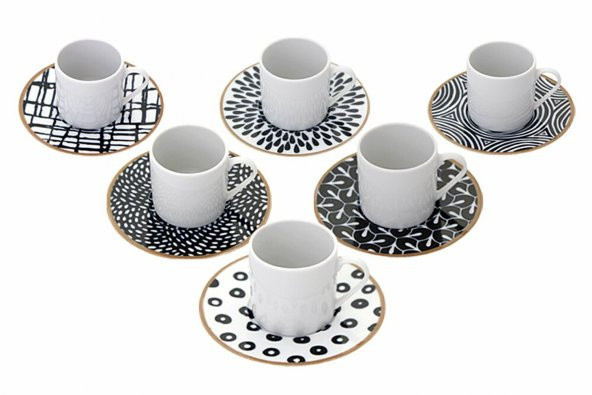 Porland Fractal Kahve Takımı 12 Parça