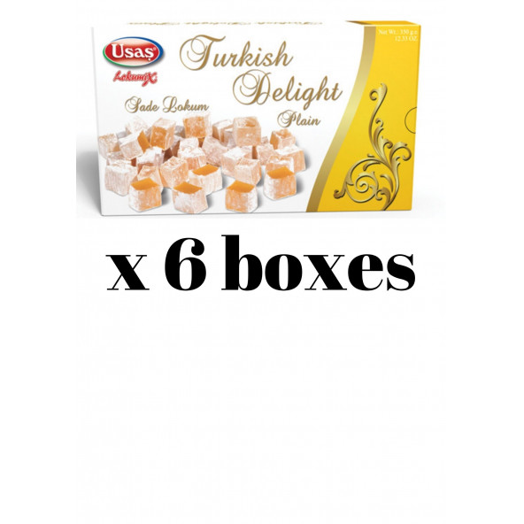 plain Turkish delight 350 gr x 6 boxes
