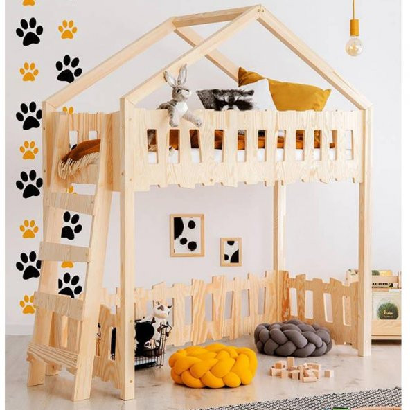 Markaawm Montessori Ranza Çocuk Karyola Oyun Evi Yatak Giraffe - 2