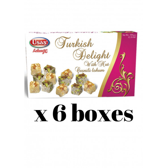 Pistachio Hazelnut Turkish Delight 350 gr x 6 boxes