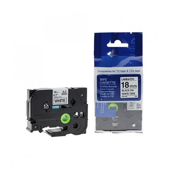 Brother P-Touch Muadili Beyaz Etiket 18 Mm Tze-Tape Aze241