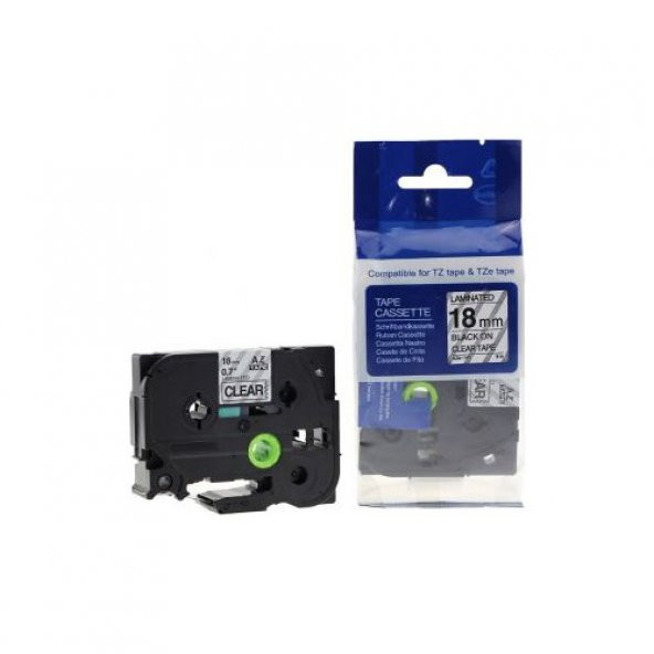 Brother P-Touch Muadili Şeffaf Etiket 18 Mm Tze-Tape Aze141 ürün görseli 1