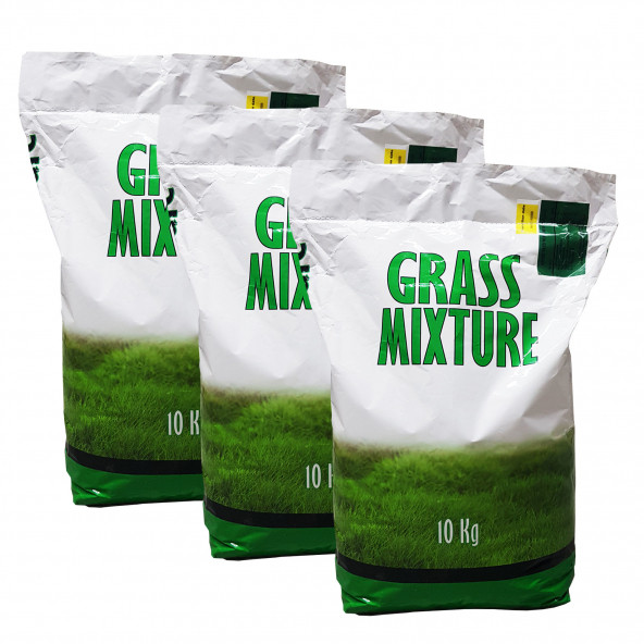 Çim Tohumu 6M Grass Mixture 3 Çuval 30 Kg İthal Karışım Çim Tohumu Özel Tohum