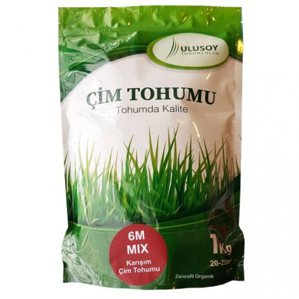 6 Karışım Çim Tohumu Ulusoy 6 Mix İthal Çim Tohumu 1 Kg Ambalajında