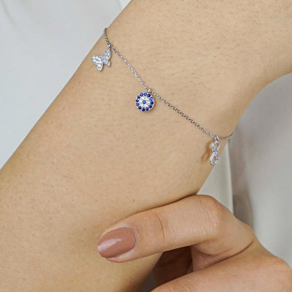 925 Ayar Gümüş Şans Bileklik ürün görseli 1