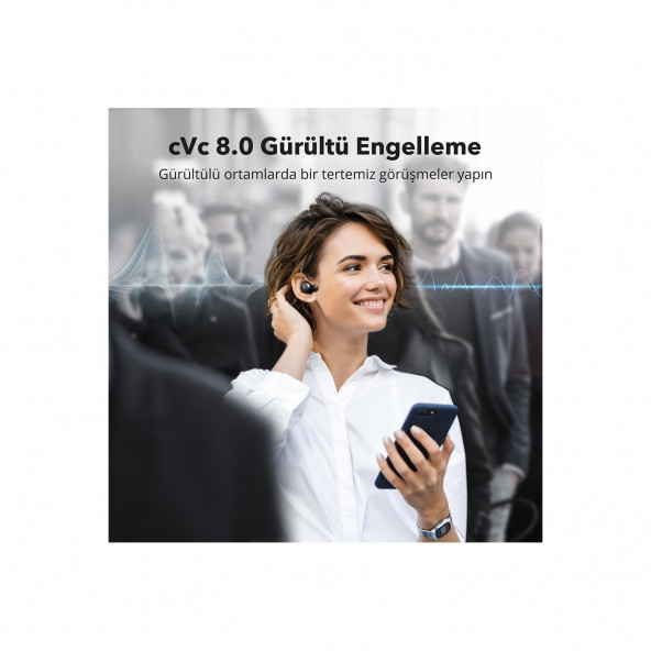 TaoTronics Soundliberty 97 Şarj Kılıflı Bluetooth Kulaklık cVc 8.0 Gürültü Engelleme aptX IPX7 29 Saat Müzik - 4