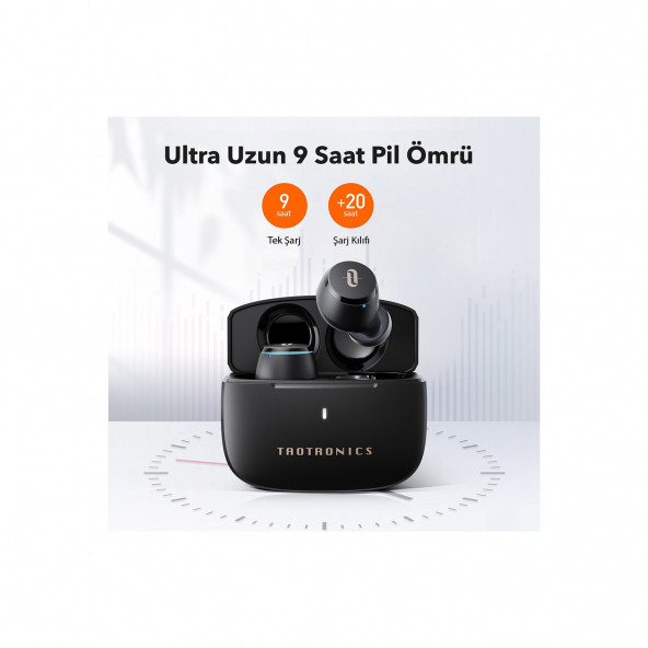 TaoTronics Soundliberty 97 Şarj Kılıflı Bluetooth Kulaklık cVc 8.0 Gürültü Engelleme aptX IPX7 29 Saat Müzik - 5