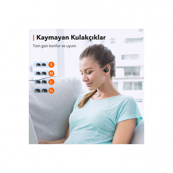 TaoTronics Soundliberty 97 Şarj Kılıflı Bluetooth Kulaklık cVc 8.0 Gürültü Engelleme aptX IPX7 29 Saat Müzik - 8