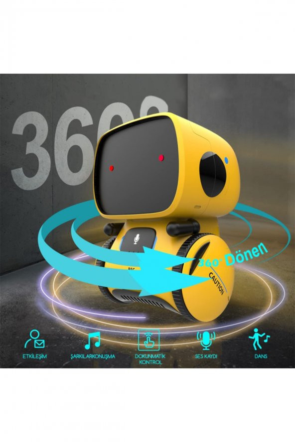 Akıllı Robot Oyuncak Ses Kontrollü,Dokunmatik Sensörlü,Şarkı Söyleme,Dans Etme ve Tekrarlama - 3