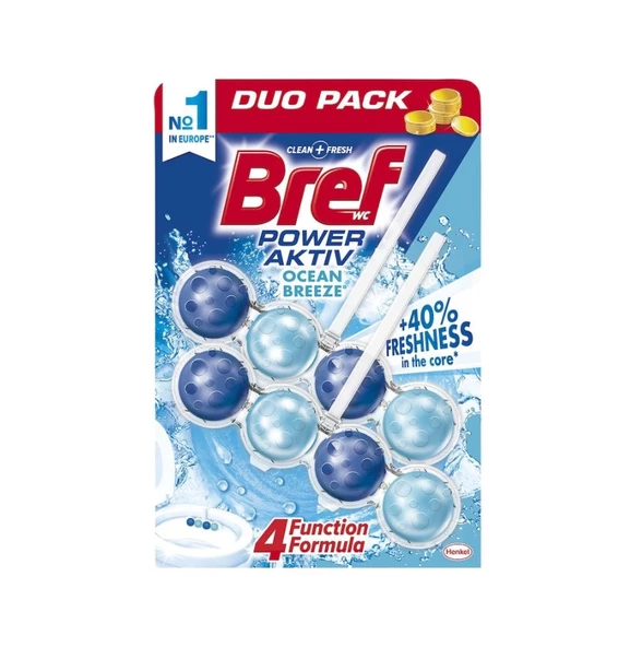 Bref Wc Power Aktiv Duopack Okyanus 50 gr 2'li Katı Koku Giderici
