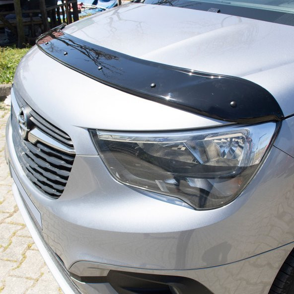 EUROCAP Opel Combo E Ön Kaput Maskesi Koruma Rüzgarlığı Deflektör 3mm Akrilik Parlak Siyah 2018- - 2