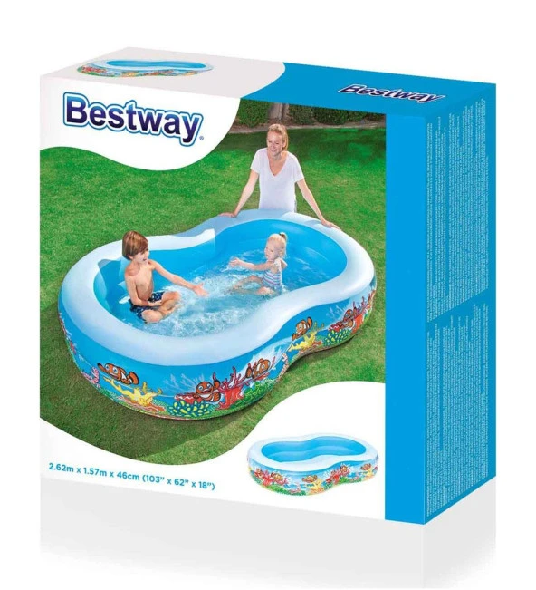 Pompalı- Bestway 54122 Basket Potalı, Şişme Eğlence Havuzu - 2