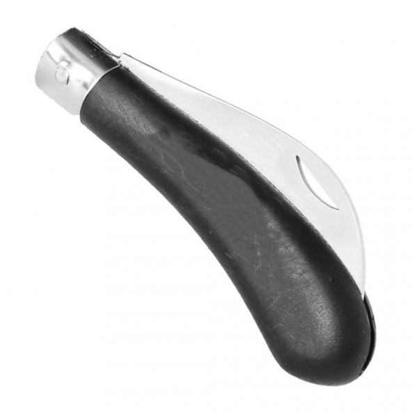 Desan Eğri Aşı Bıçağı Bağ Bıçağı Paslanmaz Ceviz Aşı Ekipmanı 20Cm No:3 Siyah Plastik Saplı - 3