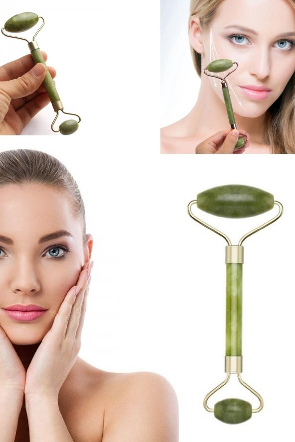 Biterse - Jade Roler 2li Yeşim Taşı Yüz Masaj Aleti - 2