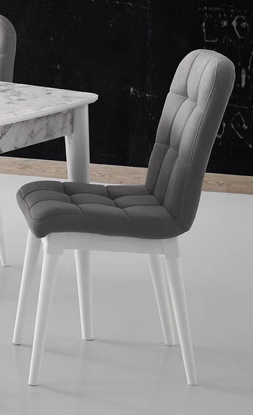 Modern Ahşap Mutfak Sandalyesi Duru 2 Li Set - 4