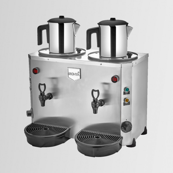Remta DE15 Çift Demlikli Elektrikli Jumbo Çay Makinesi 9''9 lt (Demlik Dahil)