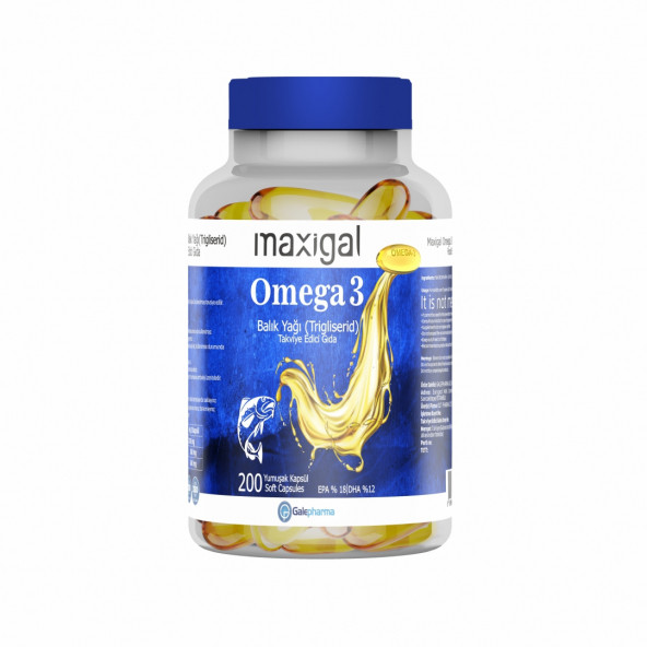 Maxigal Omega-3 Balık Yağı 200 Kapsül