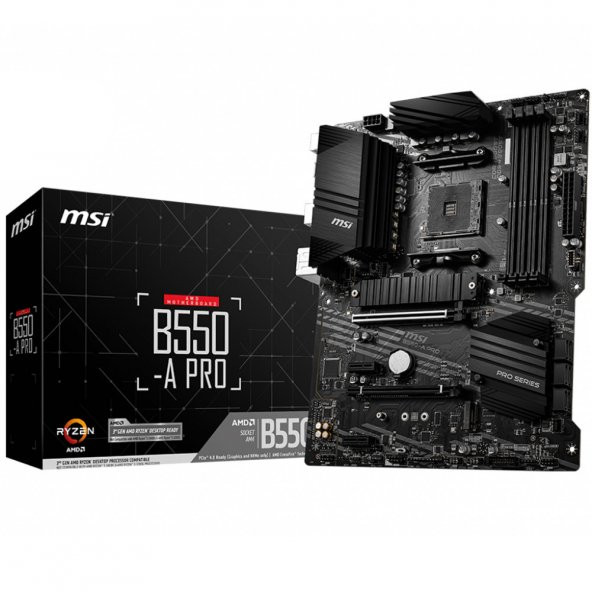 MSI B550-A PRO DDR4 M2 PCIe NVME HDMI DP PCIe 16X v4.0 AM4 ATX