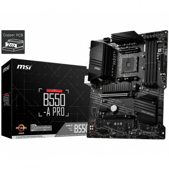 MSI B550-A PRO DDR4 M2 PCIe NVME HDMI DP PCIe 16X v4.0 AM4 ATX - 2