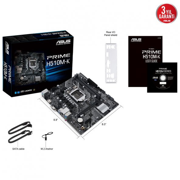 ASUS PRIME H510M-K DDR4 M2 PCIe NVME HDMI PCIe 16X v4.0 1200p v2 mATX - 10