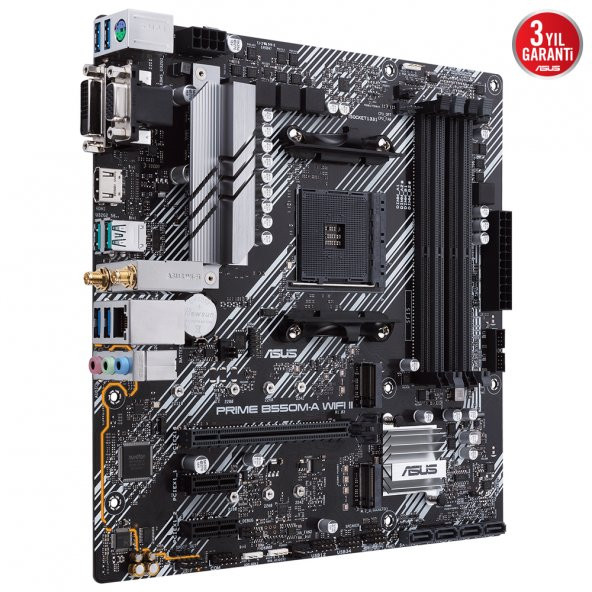 ASUS PRIME B550M-A WIFI II DDR4 HDMI DVI PCIE 16X v4.0 AM4 mATX - 11