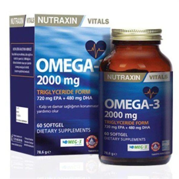 Nutraxin Omega-3 2000 Mg 60 Kapsül 8680512605881