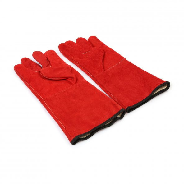 KKDAVM Deri Kaynakçı El Koruyucu Eldiven - 2