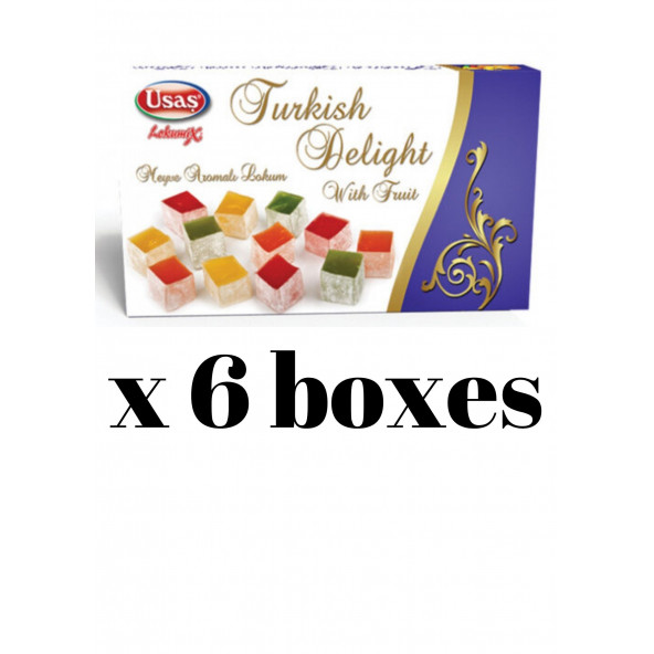 fruit flavored Turkish delight 350GR X 6 boxes