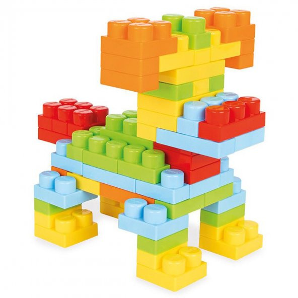 Pilsan Master Bloklar 128 Parça Büyük Parçalı Lego Seti 1 Yaş ve Üzeri İçin Eğitici Blok Oyuncaklar - 3