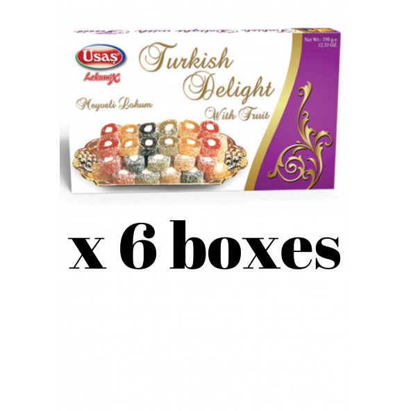 fruit flavored Turkish delight 350 gr x 6 boxes