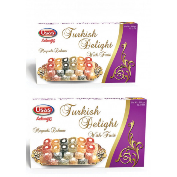 fruit flavored Turkish delight 350 gr x 2 boxes