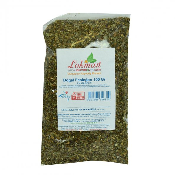 LokmanAVM Fesleğen Elenmiş Tozu Alınmış Doğal 100 Gr Paket - 2
