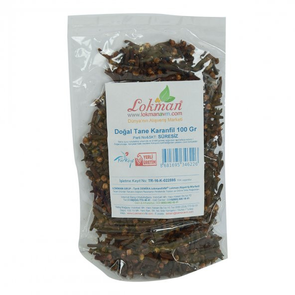 LokmanAVM Karanfil Doğal Tane 100 Gr Paket