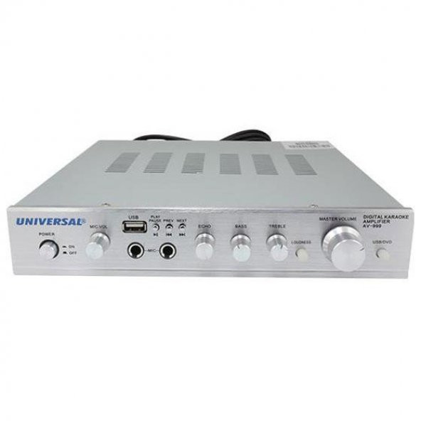Universal AV-999 2 2x40 Watt 2 Mikrofon Usb Mp3 Stereo Amfi