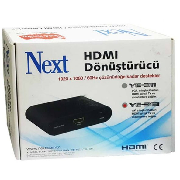 Next YE-313 Component (YPbPr) Video To HDMI Çevirici