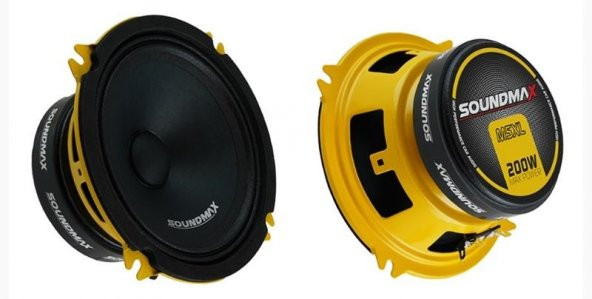 Soundmax SX-M5XL 13 Cm 200 Watt Midrange Hoparlör Kutusunda 1 Takım 2 Adet Bulunur