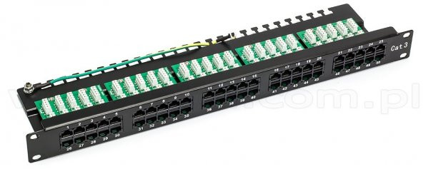 OEM PP-FC3-50PS (10C-SB1U50PCAT3-RL1A) Cat3 Metal Siyah 50 Port ISDN Utp Patch Panel