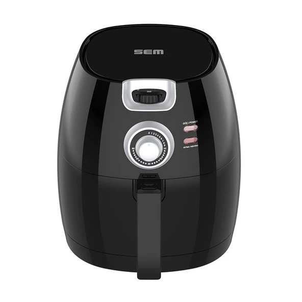 Sem SC300 Aircook Airfryer Yağsız Fritöz Hava Fritöz Siyah