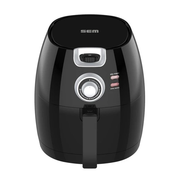 Sem SC300 Aircook Airfryer Yağsız Fritöz Hava Fritöz Siyah