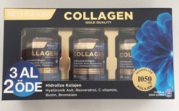 Nutraxin Collagen Beauty Gold Collagen 30 Tablet (3 Al 2 Öde) 8680512631392