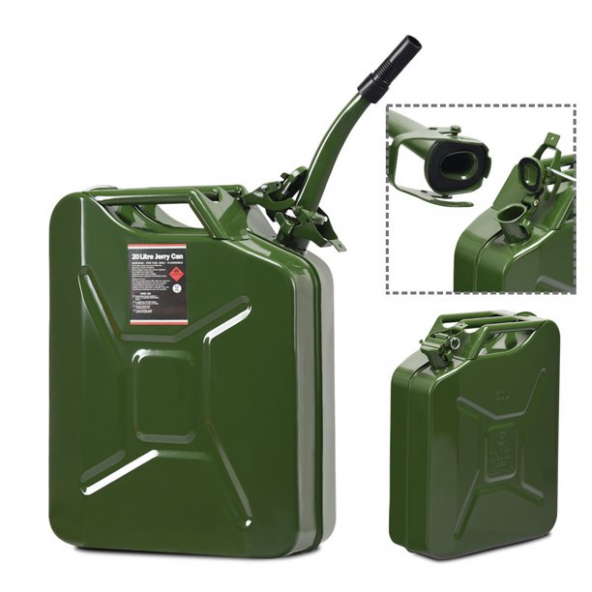 20 Litre  Metal Benzin Bidonu Hortum Dahil
