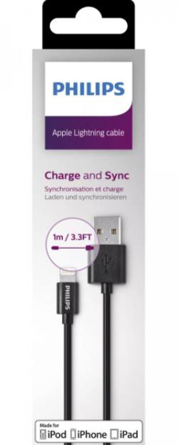Philips DLC2404V iPhone Lightning - USB kablosu