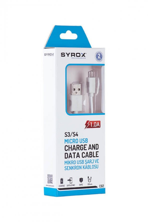 Syrox Syx-c62 1 Mah Micro Usb Data Kablosu