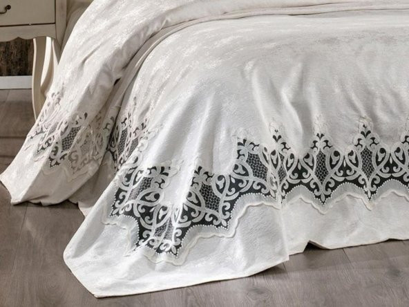Çeyiz Diyarı Stella Çift Kişilik Pike Takımı Krem - 3