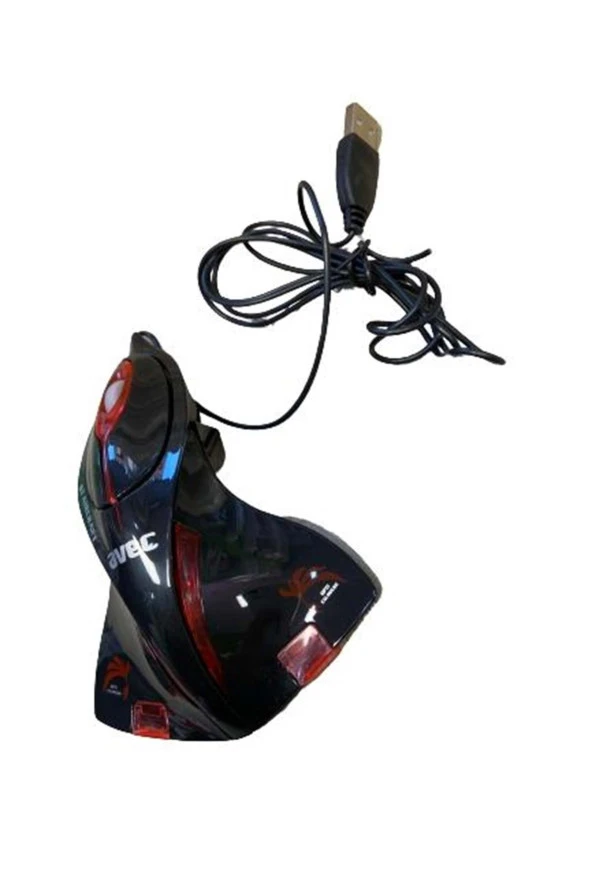 Mouse Optik 2.0 USB 800 DPI Siyah Kablolu Mavi Işıklı Mouse Avec AV8166 - 2