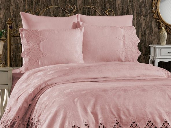 Çeyiz Diyarı Stella Çift Kişilik Pike Takımı Pudra - 2