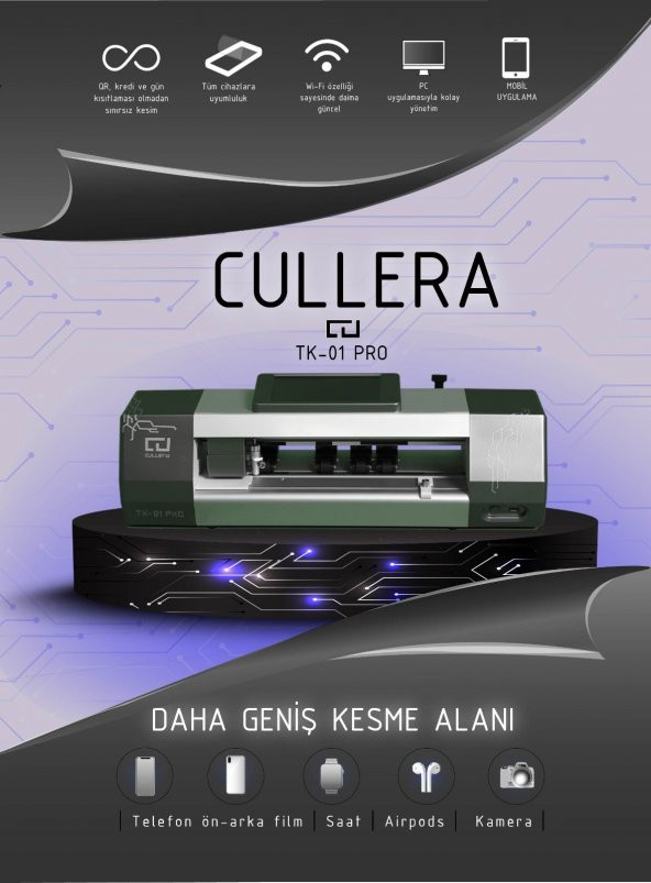 Cullera TK-01 Pro Telefon Tablet Nano Kesme Makinası Kredisiz